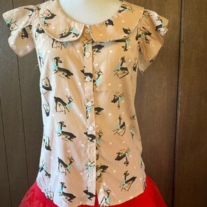 Beach Bash Peter Pan collared blouse